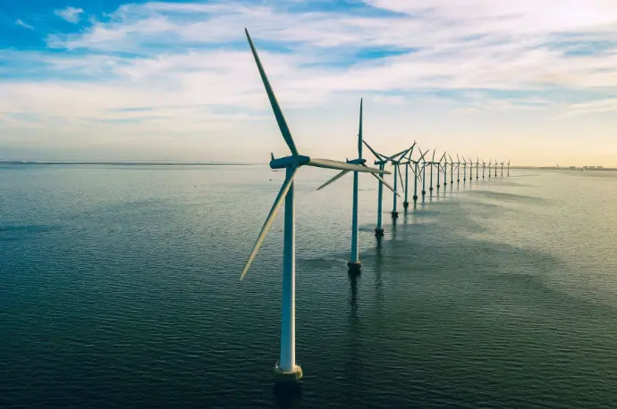 Energy provider looking after wind turbines